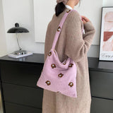 Women Animal Pattern Plush Underarm Totes Bags