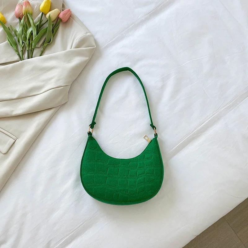 Casual Mini Underarm Women Handbag Leather Tote Bag