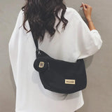 Canvas Hobos Crossbody Bag for Women