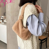 Plush Underarm Shoulder Bag Soft Winter Fluffy Tote Bags