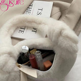 Plush Underarm Shoulder Bag Soft Winter Fluffy Tote Bags