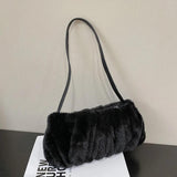 Women's Plush Handbag Cloud Shape Clutch Bag Female Shoulder Bag