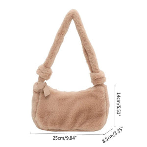 Fluffy Shoulder Bag Soft Furry Handbag Autumn/Winter Tote