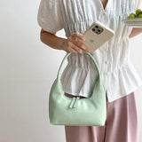Women's Small Zipper Handbag Lady Shoulder Bag PU Leather Casual Hobos Bags