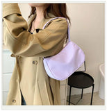 Retro Solid Totes Bags PU Leather Shoulder Underarm Bag