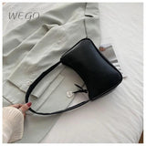 PU Underarm Bag Zipper French Handbag