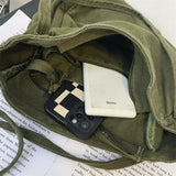 Teen Medium Canvas Hobo Bag Y2K Korea Ins Minimalist Fabric Underarm Pouch