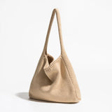 Apricot Crochet Shoulder Purse for Women Underarm Hobo Bag