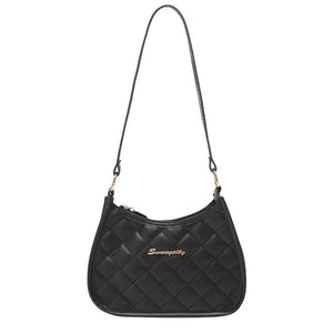 Embroidered PU Leather Shoulder Bag for Women