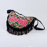 Bohemian Embroidery Flower Bags Hipster Bag Fringe Tassel Women's Handbags