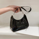PVC Transparent Women's Shoulder Bag Waterproof Dumpling Bags