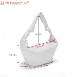 Autumn Winter Dumplings Shoulder Bag Cotton Padded Messenger Bag