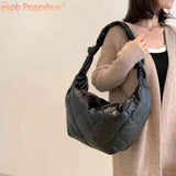 Autumn Winter Dumplings Shoulder Bag Cotton Padded Messenger Bag