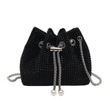 Vintage Crystal Lady Crossbody Bag Chain Sparkling High-quality Female