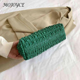 Thick Chain Clutch Bag Plaid Underarm Bag Casual Soft Hasp for Evening Banquet