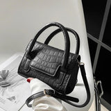 Solid Stone Grain Shoulder Bag for Women Crossbody Bag
