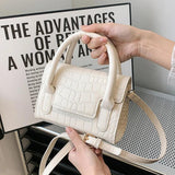 Solid Stone Grain Shoulder Bag for Women Crossbody Bag