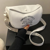 Printed Shoulder Bag Crossbody Bag PU Leather Soft Large Capacity