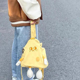 Canvas Cheese Pattern Tote Bag for Women