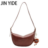 Vintage Soft Leather Shoulder Bag Female Lady Casual Travel Hobos Bag