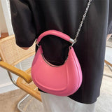 Half Moon Shoulder Crossbody Bags Women Handbags Purses Vintage Chain Messenger