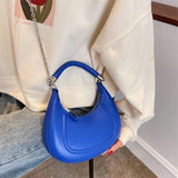 Half Moon Shoulder Crossbody Bags Women Handbags Purses Vintage Chain Messenger