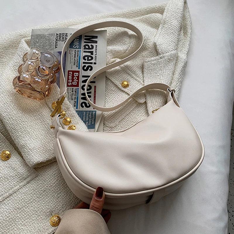 Vintage Women's Bag Pu Leather Zipper Casual Shoulder Bags