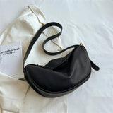 Vintage Leather Crossbody Bag Large Capacity Brown