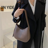 Half Moon Small One Shoulder Bag Ladies PU Leather Handbag Tote