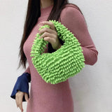 Candy Women Handbags Small Tote Bags Plush Lady Hand Bags Lovely Winter Purses