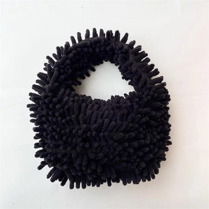 Candy Women Handbags Small Tote Bags Plush Lady Hand Bags Lovely Winter Purses