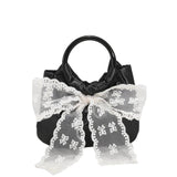 Lace Bow Women's Totes Bag Fashionable Handbag Sweet Summer Purses