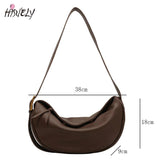 Vintage Crossbody Bags for Women Large Capacity Handbags Solid Soft Shoulder Bag