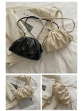 Cloud Shoulder Bag Crossbody Clutch Pleated Dumpling Handbag