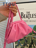 Cloud Shoulder Bag Crossbody Clutch Pleated Dumpling Handbag