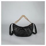 Pleated Chain Messenger Underarm Bag for Women