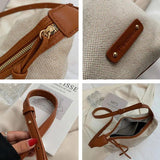 Canvas Shoulder Bag Casual Tote Handbag Zipper Messenger Bags