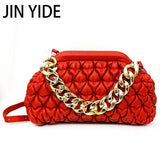 Chain Small Clutch PU Leather Handbags Shoulder Bag for Women