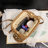Chain Small Clutch PU Leather Handbags Shoulder Bag for Women