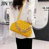 Chain Small Clutch PU Leather Handbags Shoulder Bag for Women