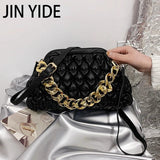 Chain Small Clutch PU Leather Handbags Shoulder Bag for Women