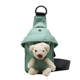 Lovely Girl Chest Bag Bear Canvas Crossbody Bag