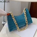 Women's Underarm Handbag Shoulder Bag with Big Chains