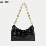 Women's Underarm Handbag Shoulder Bag with Big Chains