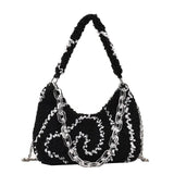 Women's Curly Plush Chain High Capacity Handbag
