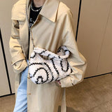Women's Curly Plush Chain High Capacity Handbag