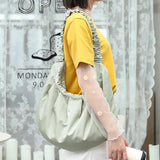 Retro Dumpling Bag Canvas Small Fresh Art Shoulder Bag for Women