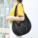 Retro Dumpling Bag Canvas Small Fresh Art Shoulder Bag for Women