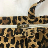 Leopard Shoulder Bag Cotton Woman Large Tote Handbag Shopping Eco Messenger