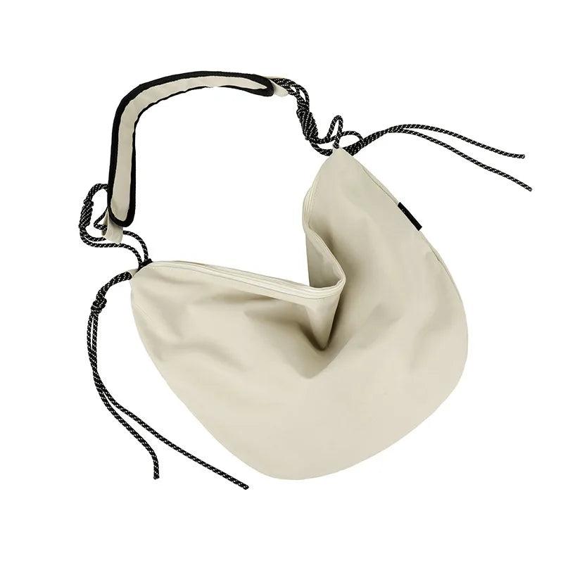 Japanese Style Nylon Women Messenger Bag Drawstring Shoulder Bag